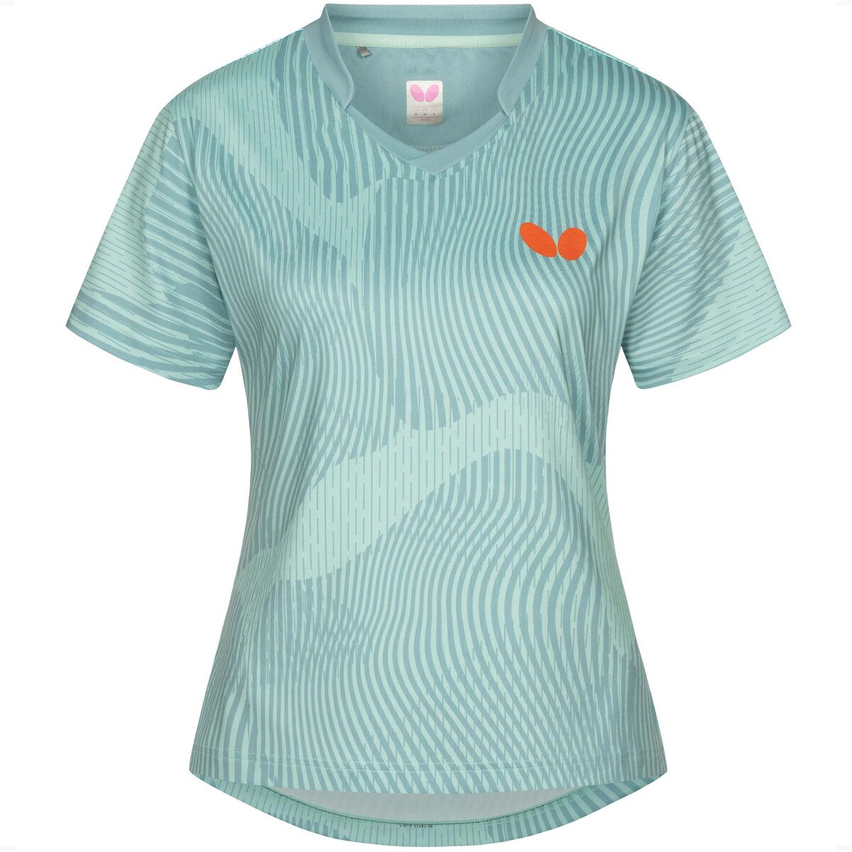 Butterfly Kariya Lady Shirt - Sky-Grey - Front